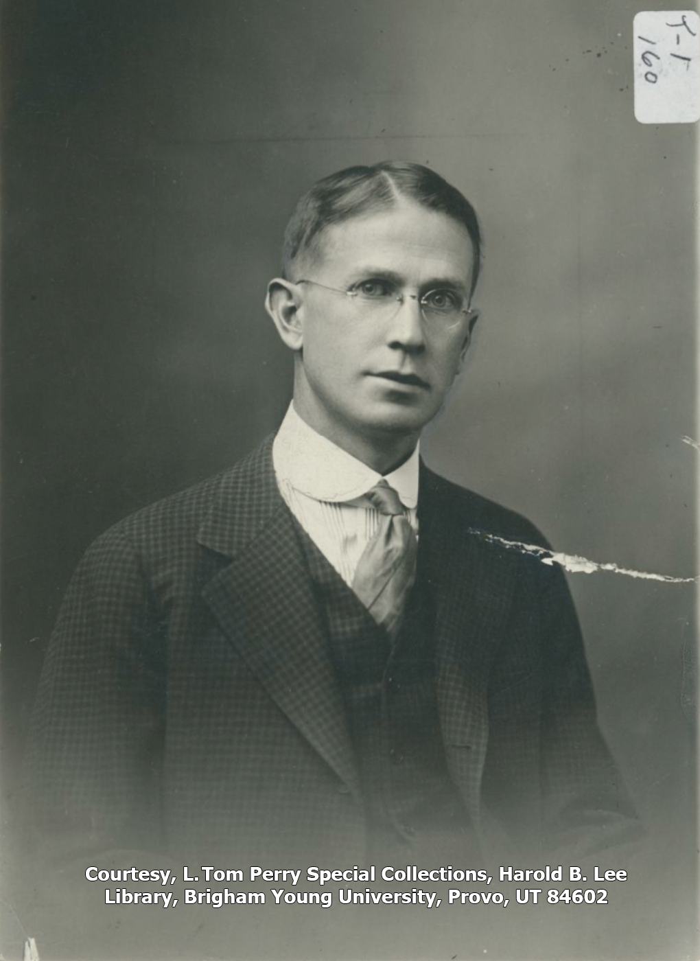 Black and white portrait of Eugene Roberts