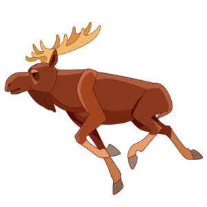 animated running moose