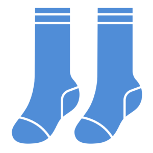 icon shows two blue socks