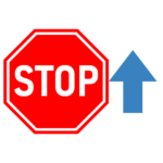 icon shows a stop sign and an arrow pointing up